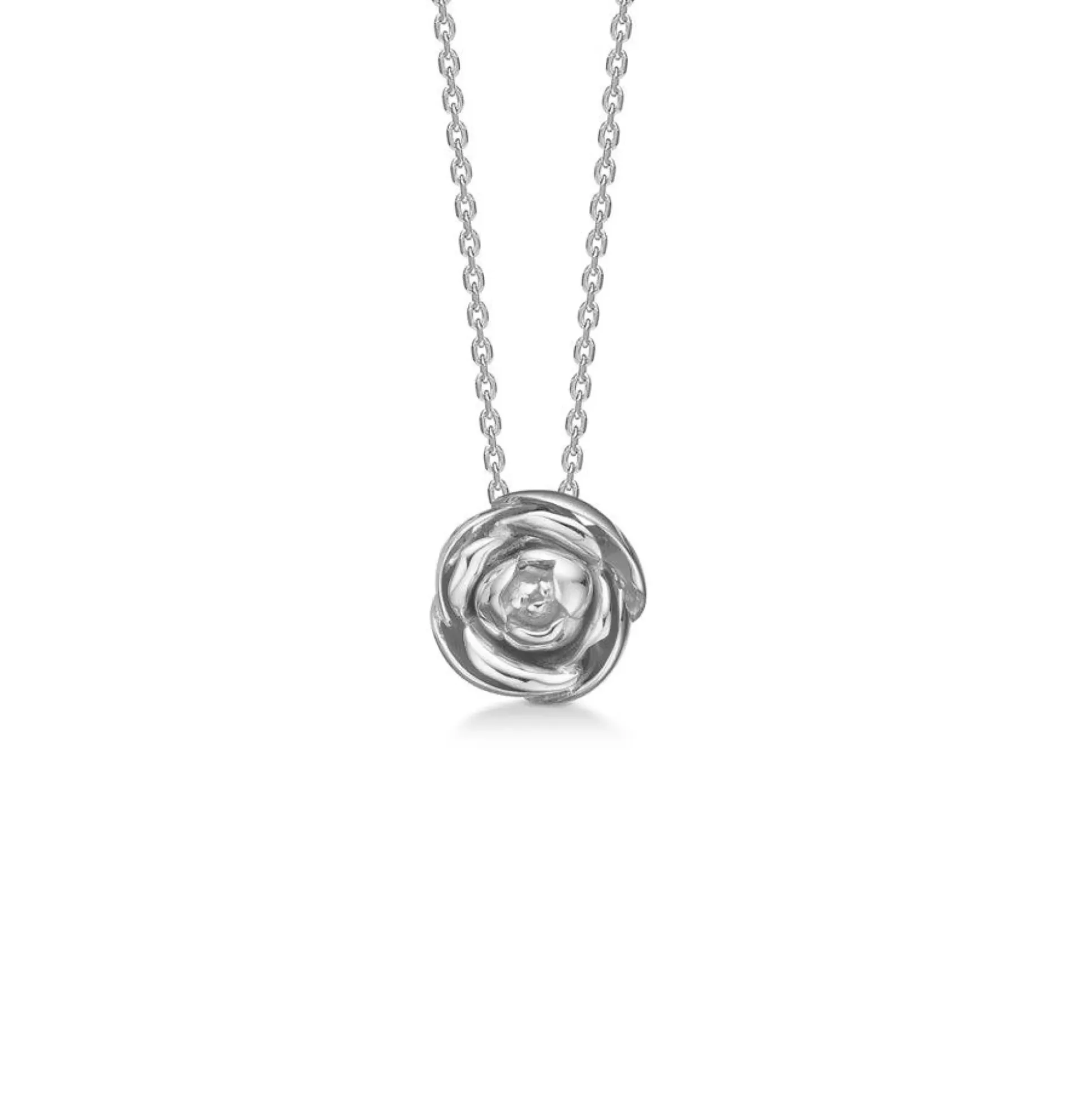 Mads Z Sølv Rosalie Halskæde 12mm Rose