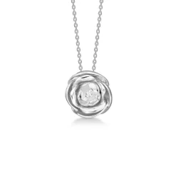 Mads Z Sølv Rosalie Halskæde 16mm Rose