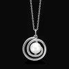 Mads Z Sølv Swirl Pearl Sølv Halskæde