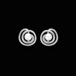 Mads Z Sølv Swirl Pearl Sølv Ørestikker