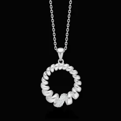Mads Z Swirl White Topaz Sølv Halskæde
