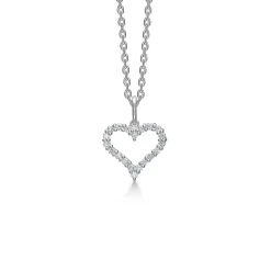 Mads Z Tender Heart 14kt Hvidguld Hjertevedhæng
