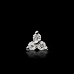MARIA TASH Diamond Trinity Threaded Stud 18kt Hvidguld