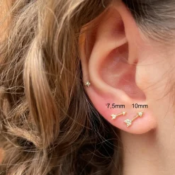 MARIA TASH 10mm Diamond Arrow Threaded Stud