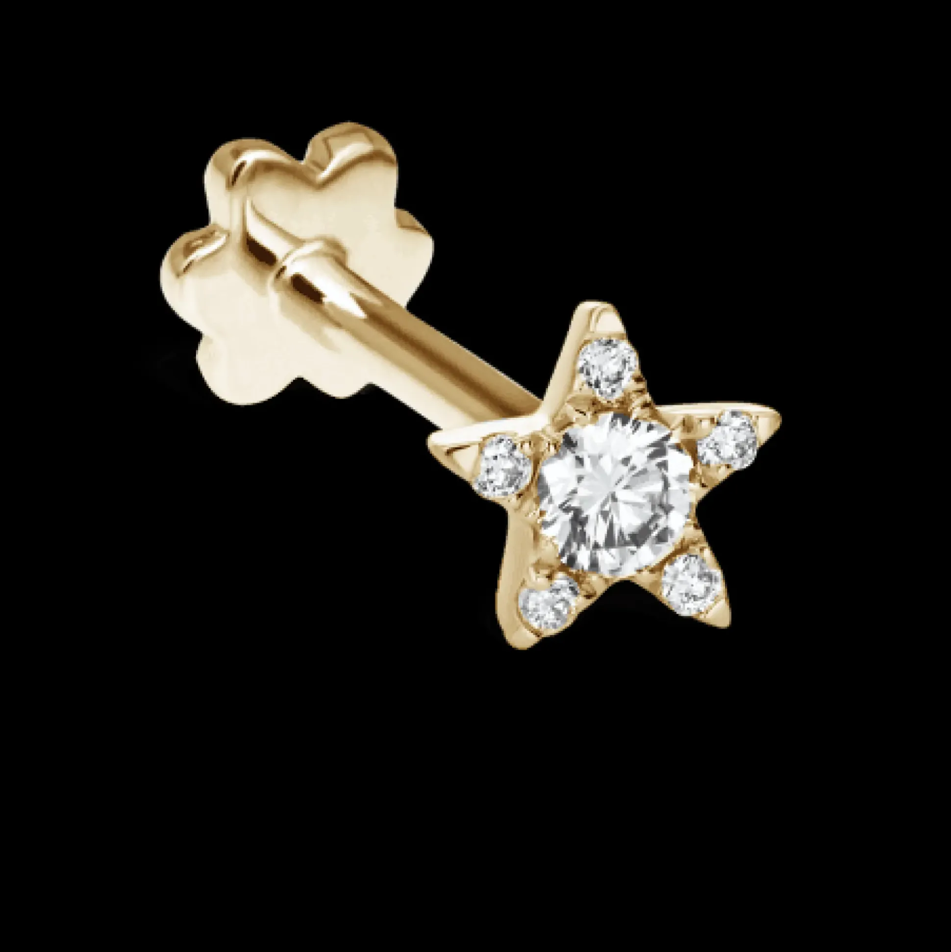 MARIA TASH 4.5mm Diamond Star Threaded Stud 18kt