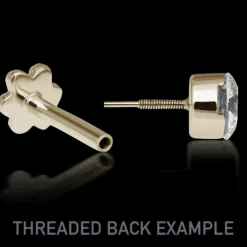 MARIA TASH 2.5mm Invisible Set Diamond Threaded Stud 18kt