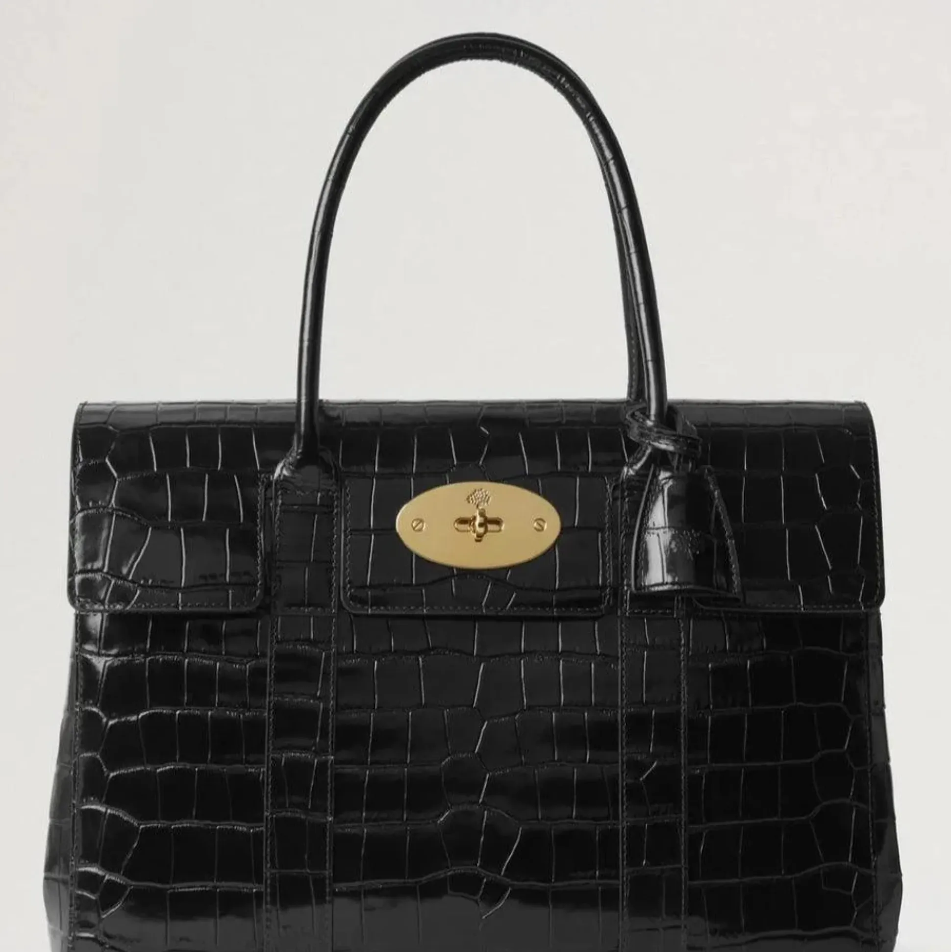 Mulberry Bayswater Croc Black
