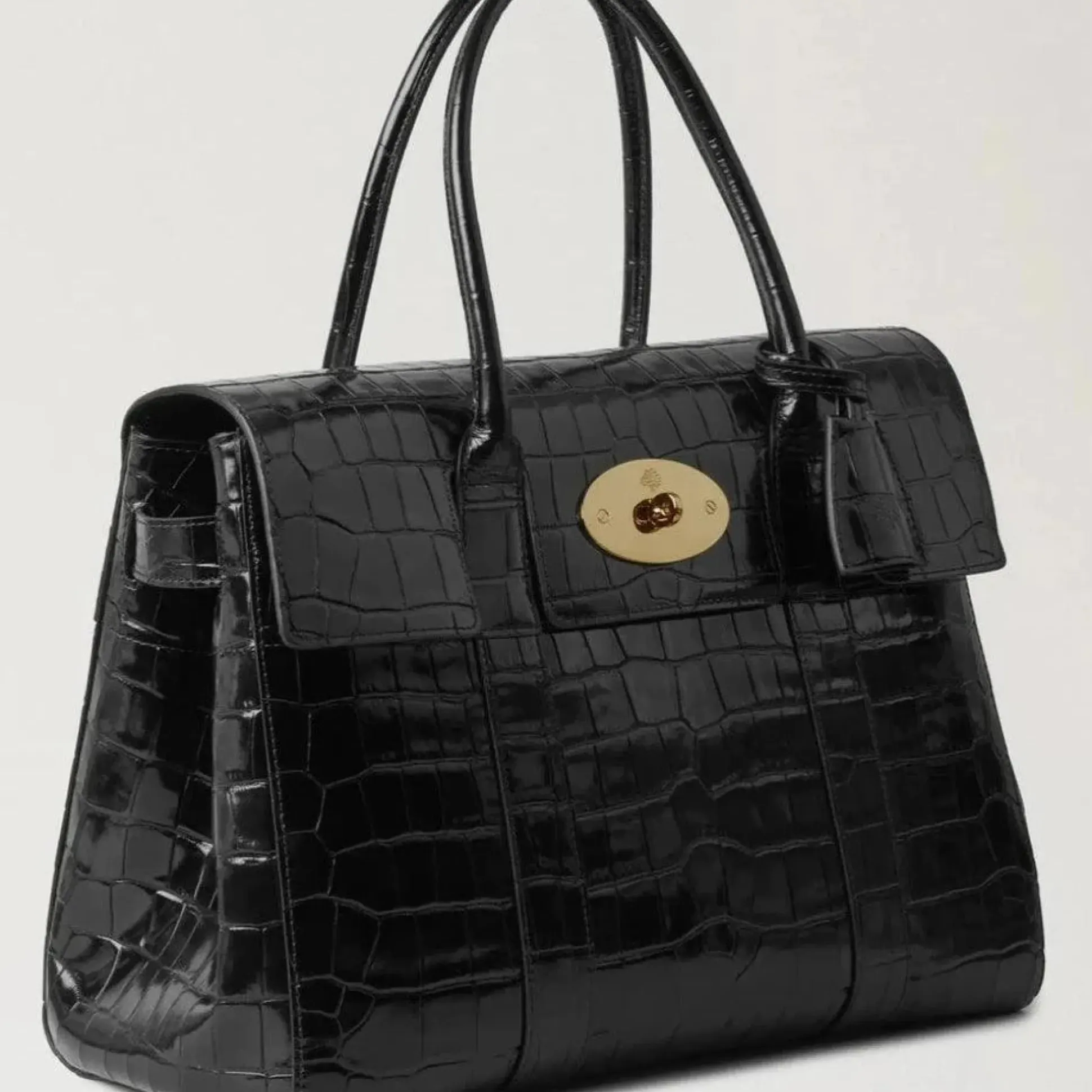 Mulberry Bayswater Croc Black