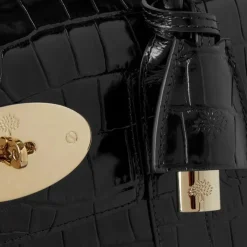 Mulberry Bayswater Croc Black