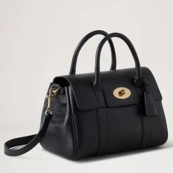Mulberry Bayswater Satchel Black Small Classic Grain