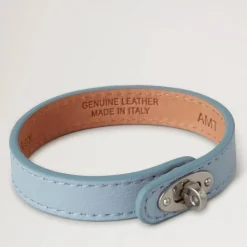 Mulberry Bayswater Thin Leather Bracelet Poplin Blue