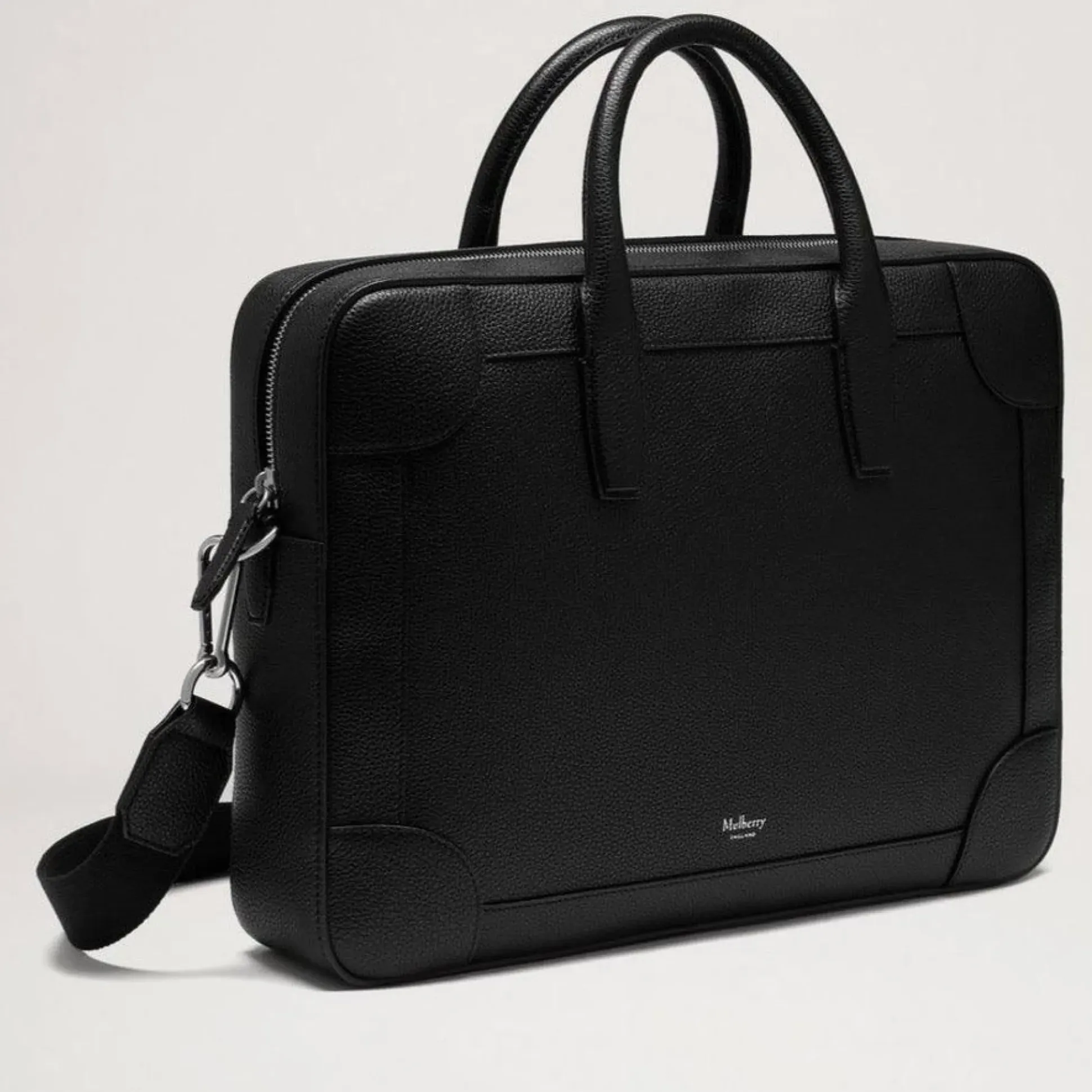 Mulberry Belgrave Single Document Holder Small Classic Grain Black