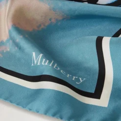Mulberry Butterfly Wings square Scarf Kingfisher Blue