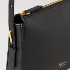 Mulberry Clovelly Pouch Micro Classic Grain Black