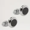 Mulberry Enamel Coin Cufflink