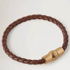 Mulberry Iris Woven Leather Bracelet