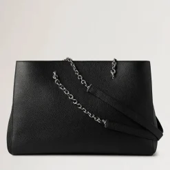 Mulberry Lily Chain Tote Small Classic Grain Black