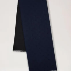 Mulberry Mens Scarf Tree Jacquard Midnight