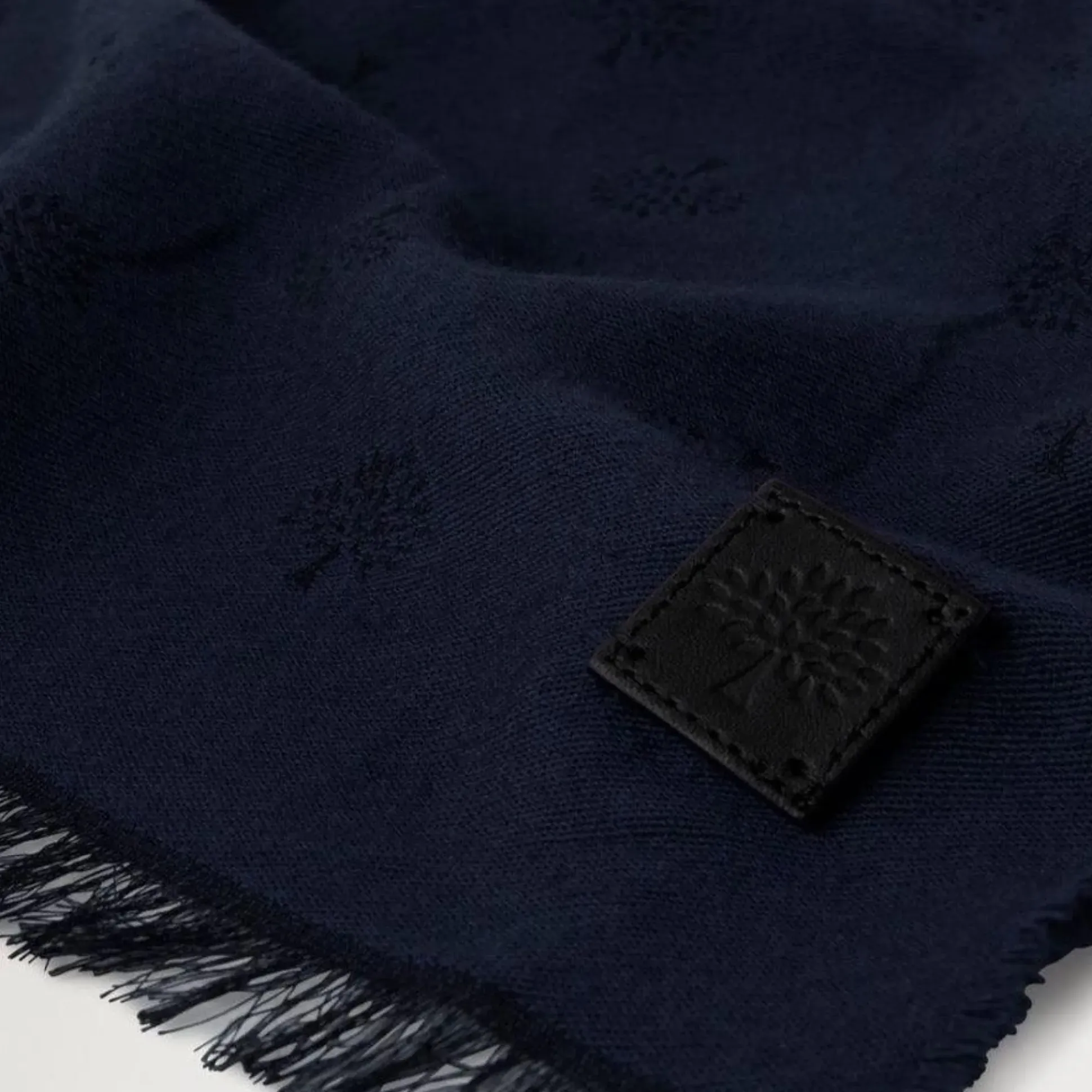 Mulberry Mens Scarf Tree Jacquard Midnight