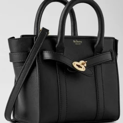 Mulberry Micro Zipped Bayswater Small Classic Grain Black