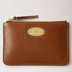 Mulberry Pung - Plaque Small Zip Pouch Oak NVT Legacy