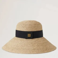 Mulberry Raffia Sun Hat Wide Brim