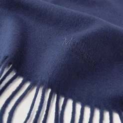 Mulberry Small Solid Merino Wool Scarf Night Sky