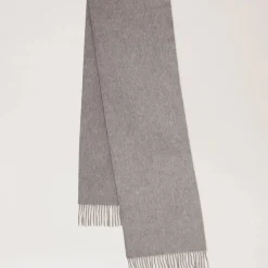 Mulberry Small Solid Merino Wool Scarf Grey