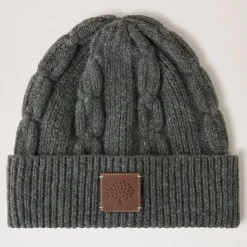 Mulberry Softie Chain Cable Beanie Charcoal