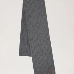 Mulberry Softie Chain Cable Knit Scarf Charcoal