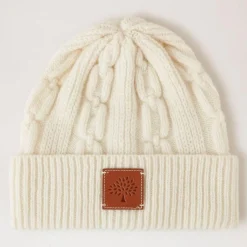 Mulberry Softie Chain Cable Beanie Ecru