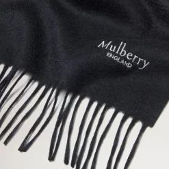 Mulberry Sort Cashmere Tørklæde 30x195