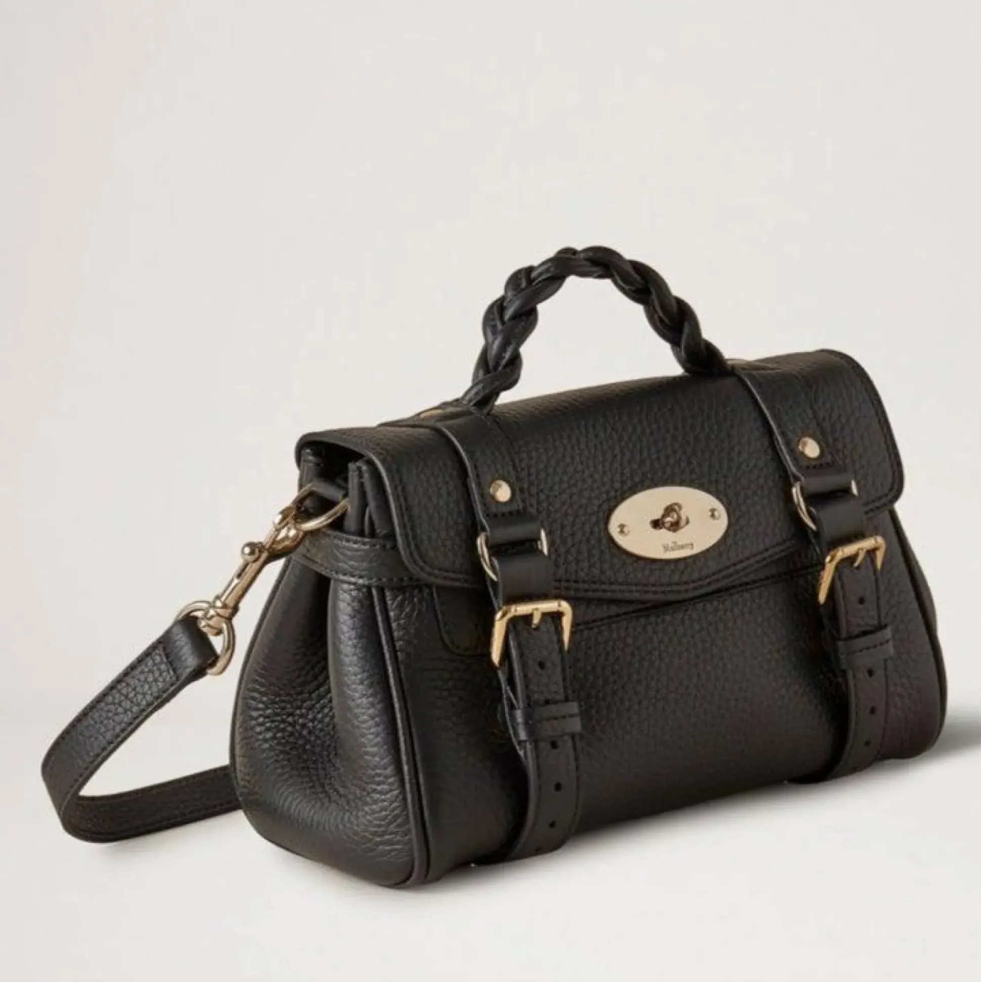 Mulberry Taske - Mini Alexa Heavy Grain Black