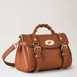 Mulberry Taske -  Mini Alexa Heavy Grain Chestnut