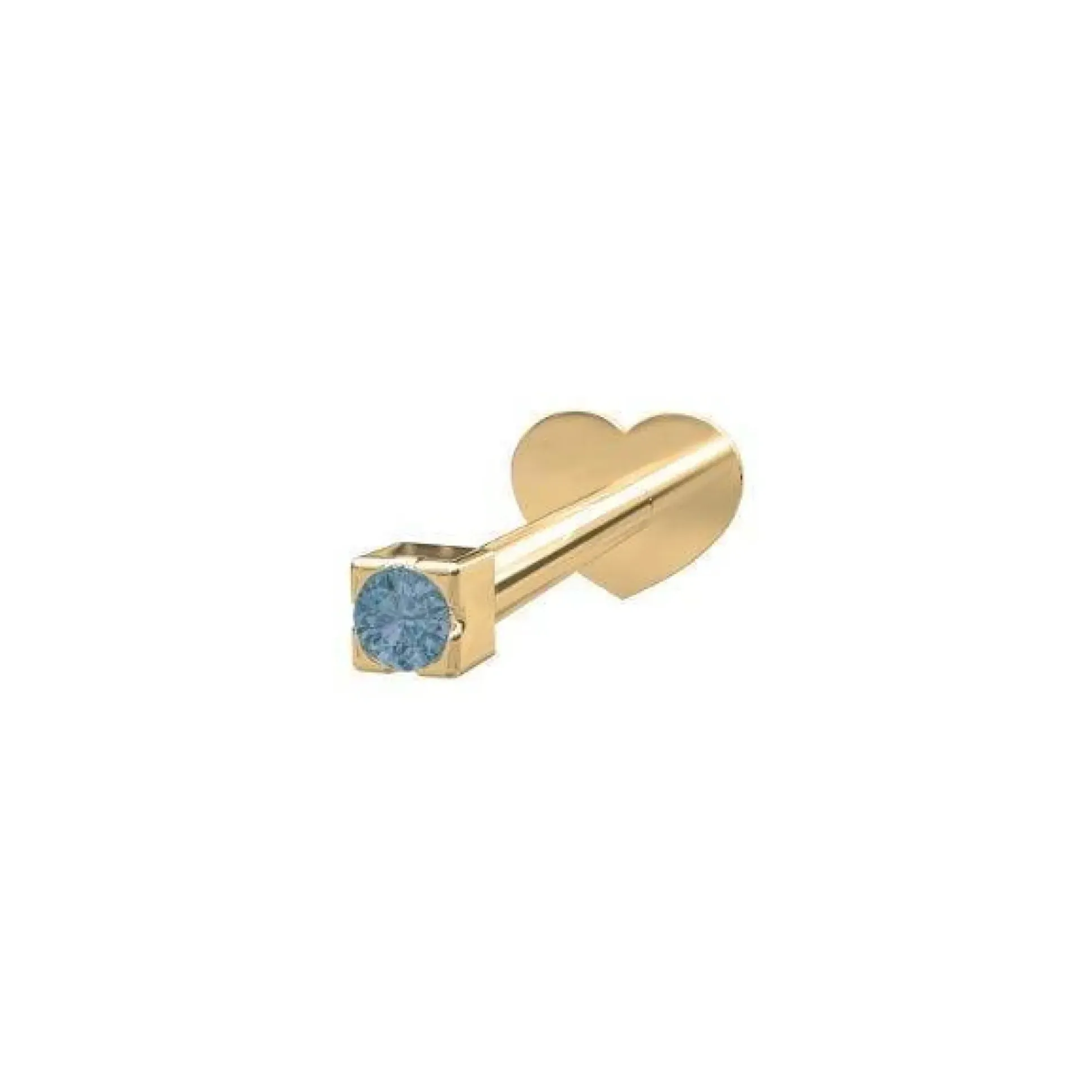 Nordahl 14kt Guld Piercing London Blue Topaz