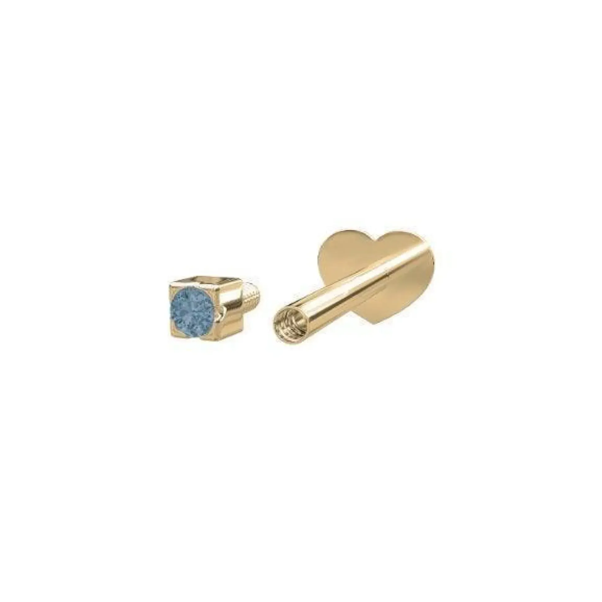Nordahl 14kt Guld Piercing London Blue Topaz
