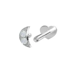 Nordahl Sølv Piercing Måne