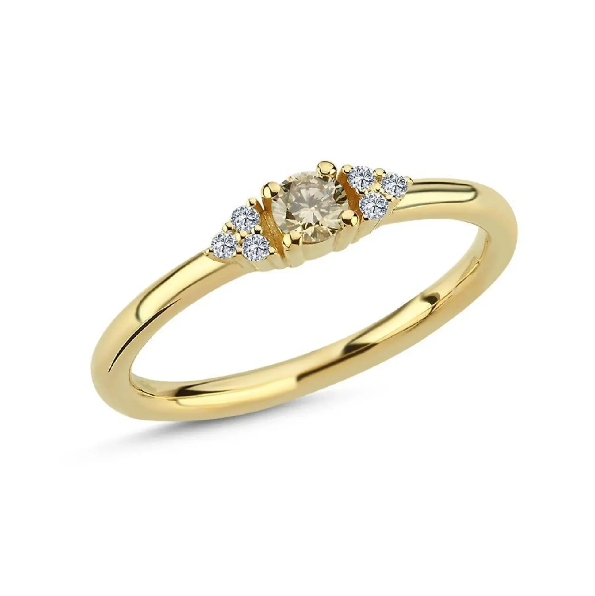 Nuran 14kt Champagne Diamant Ring - A3080CH