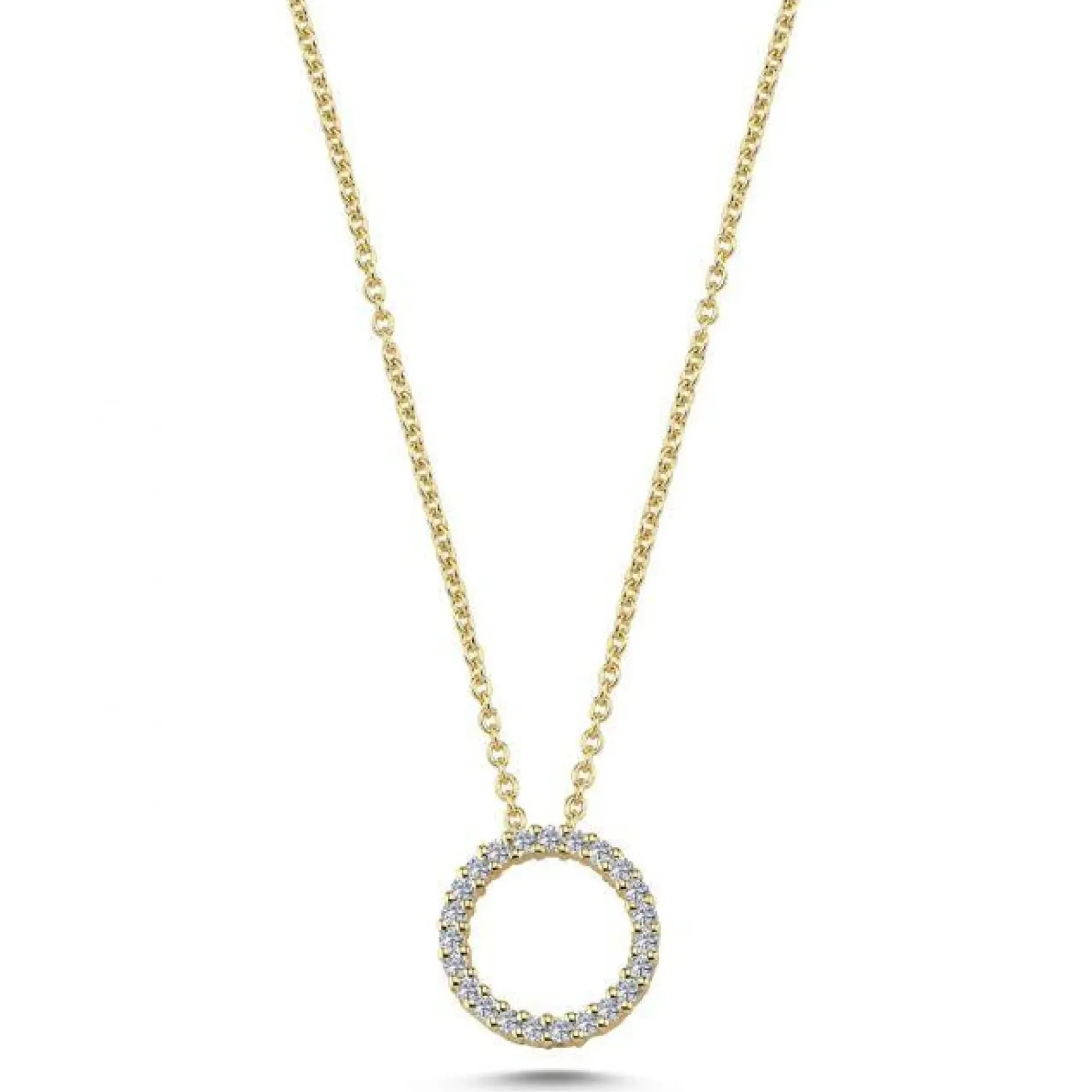 Nuran 14kt Cirkel Vedhæng 0.14Ct W.Si