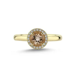 Nuran 14kt Grace Ring Med Morganit Og Brillanter