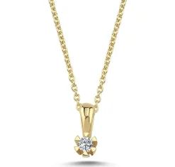 Nuran 14kt Star Vedhæng 0.05ct W.Si