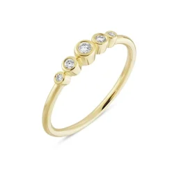 Nuran 14kt Tube Ring Med Diamanter