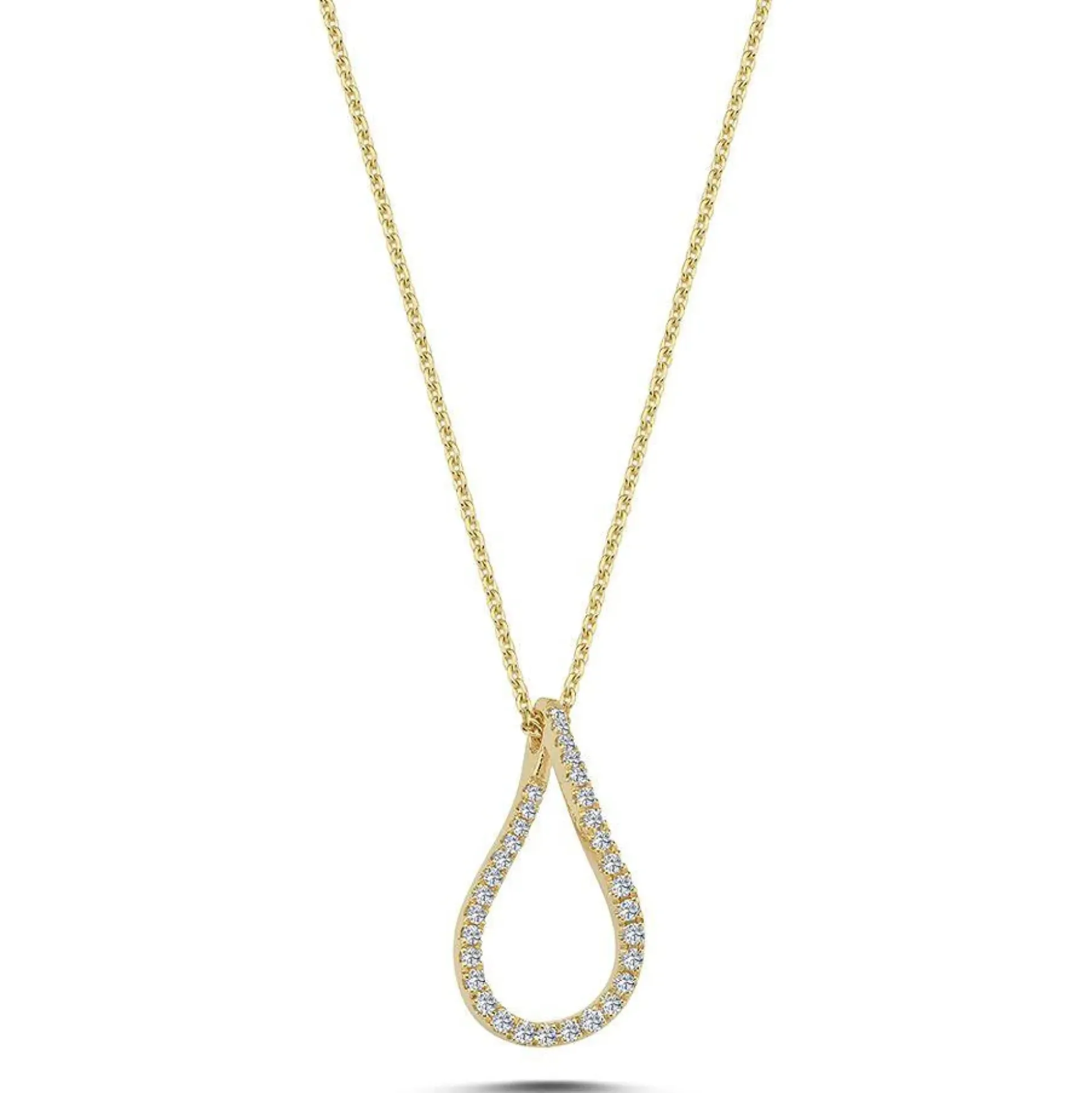 Nuran 14kt Valentina Halskæde m. Diamant vedhæng 0.25ct W/si