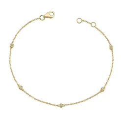 Nuran 14kt Zoe Armbånd Med Diamanter - B1002
