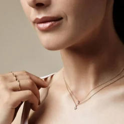 Nuran 14kt Zoe Halskæde 0.03ct W/Si
