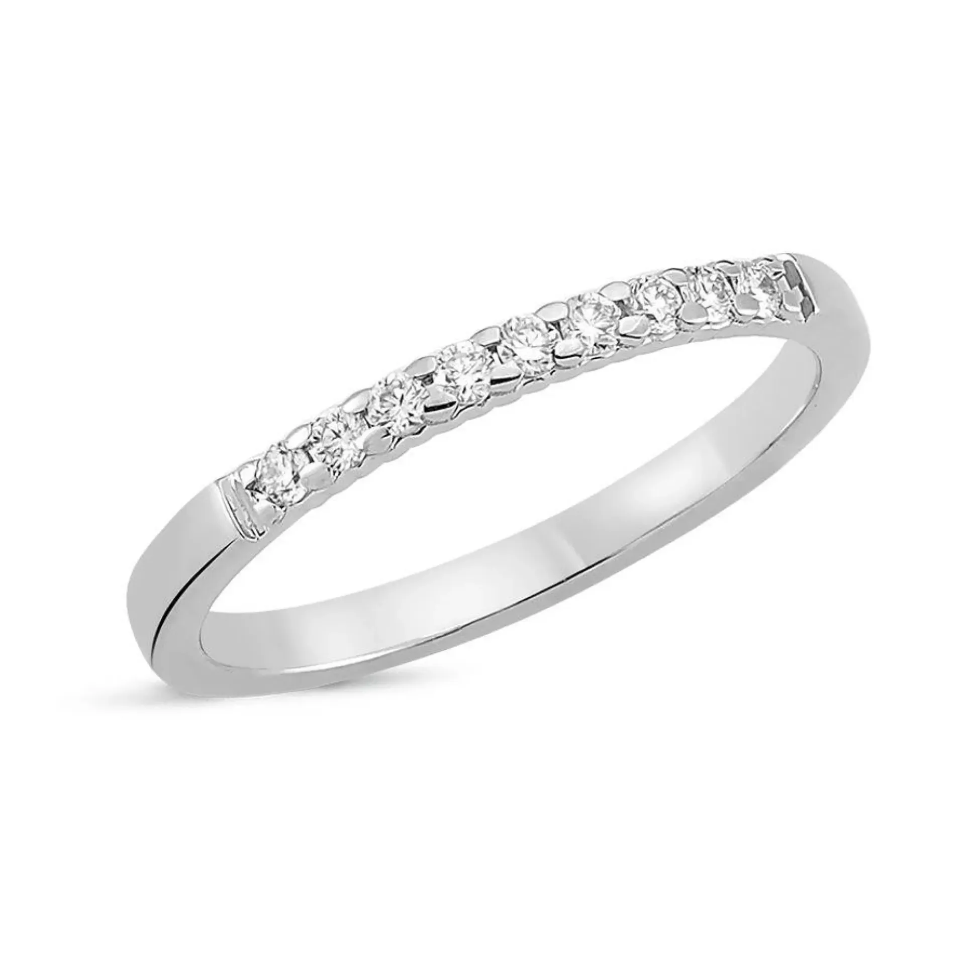 Nuran Lucca Hvidgulds Ring Med Diamanter