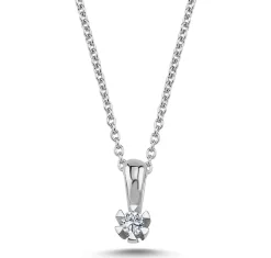 Nuran Star 14kt Hvidguld Vedhæng 0.05ct W.Si