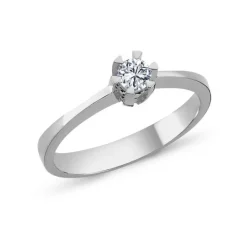 Nuran Star Ring 14kt hvidguld 0.03Ct W.Si