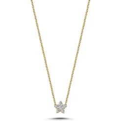 Nuran Stella 14 kt. Guld Halskæde m. Diamantstjerne 0.11ct W.Si