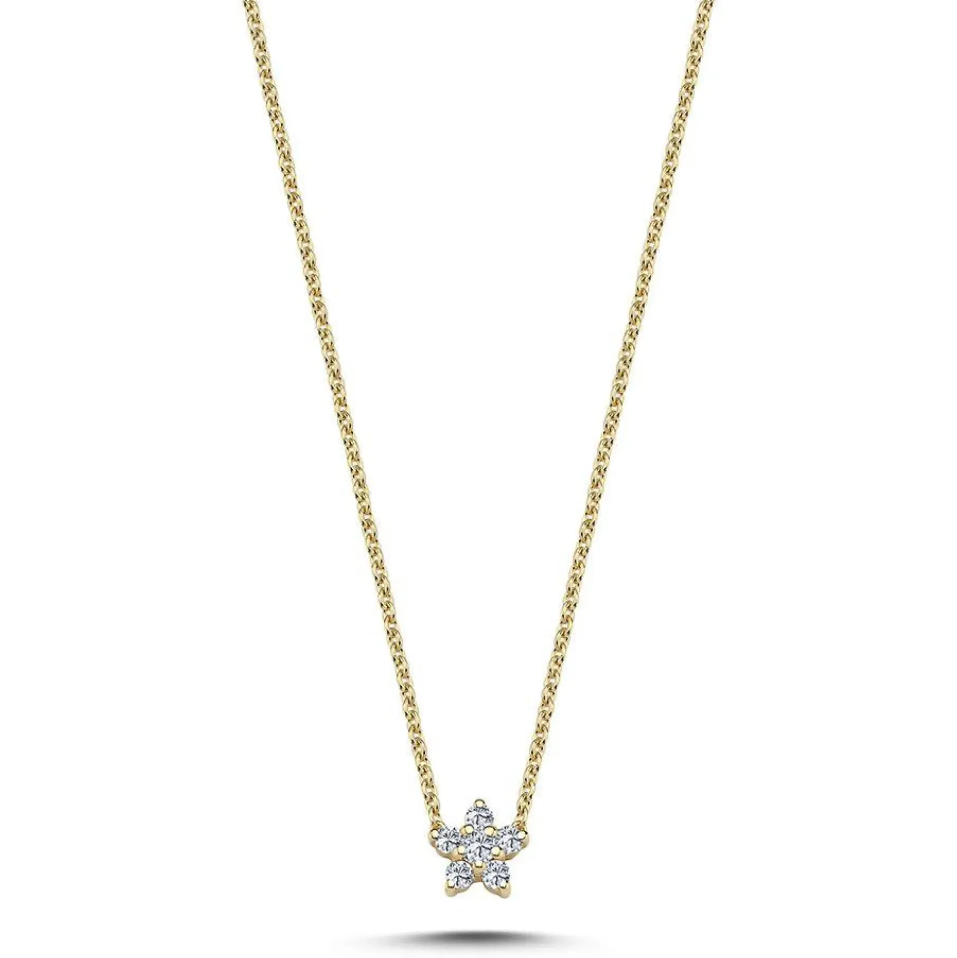 Nuran Stella 14 kt. Guld Halskæde m. Diamantstjerne 0.11ct W.Si